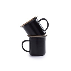 Espresso-Kaffeetassen aus emailliertem Stahl in Anthrazit... 2