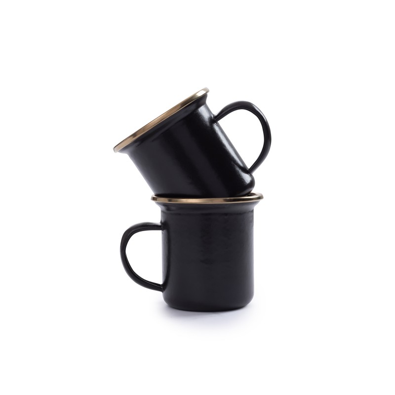 Espresso-Kaffeetassen aus emailliertem Stahl in...