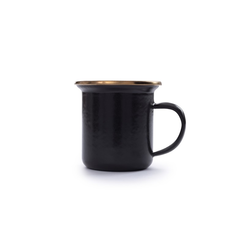 Espresso Enamel Steel Coffee Cups Charcoal...