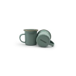 Espresso Enamel Steel Coffee Cups Mint Colour – Barebones...