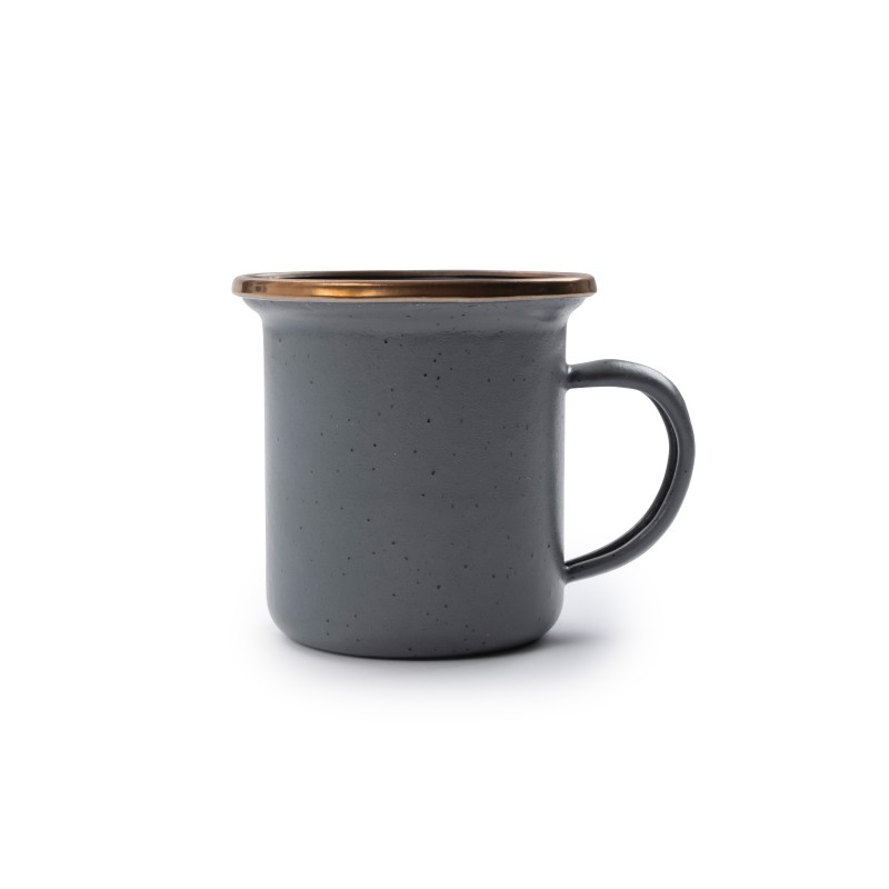 Grey Enamel Steel Espresso Coffee Cups -...
