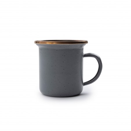 Espresso-Kaffeetassen Emaillierter Stahl Farbe Grau – Barebones Living