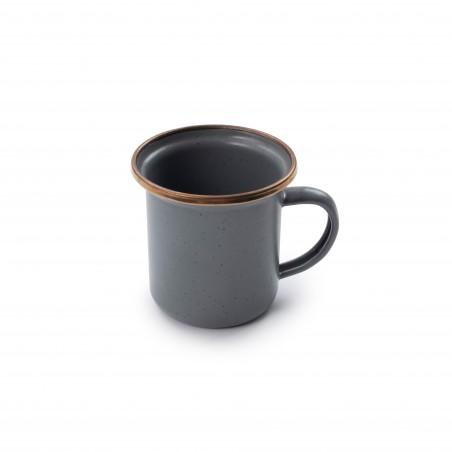 Espresso-Kaffeetassen Emaillierter Stahl Farbe Grau – Barebones Living