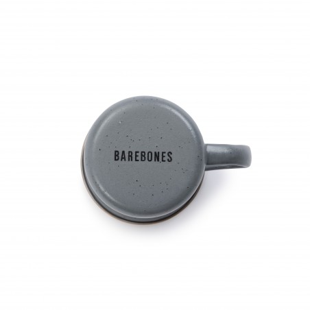 Espresso-Kaffeetassen Emaillierter Stahl Farbe Grau – Barebones Living