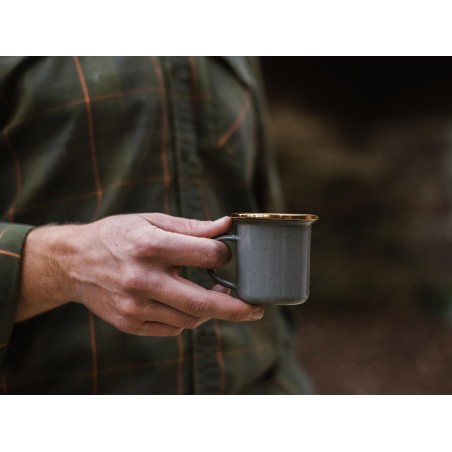 Grey Enamel Steel Espresso Coffee Cups - Barebones Living