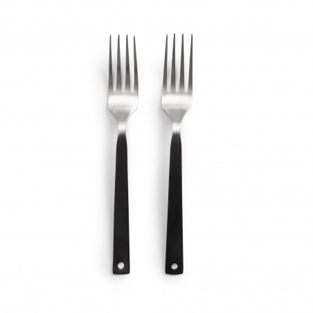 Set van 6 bestekstukken met handvatten mat koolstofafwerking – Barebones Living