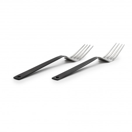 Set van 6 bestekstukken met handvatten mat koolstofafwerking – Barebones Living