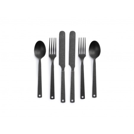 Set of 6 Cutlery Matte Carbon Finish – Barebones Living