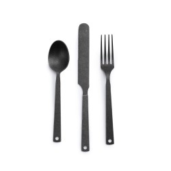 Set of 6 Cutlery Matte Carbon Finish – Barebones Living 2