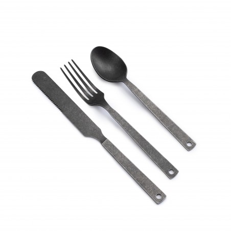 Set of 6 Cutlery Matte Carbon Finish – Barebones Living