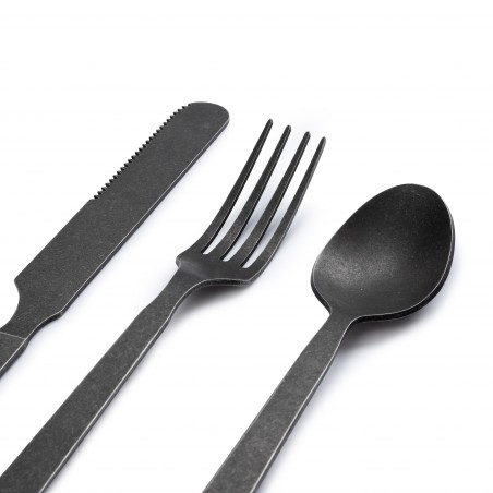 Set van 6 bestekstukken mat koolstofafwerking – Barebones Living