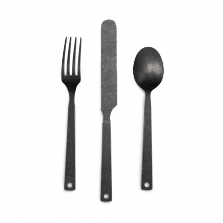 Set of 6 Cutlery Matte Carbon Finish – Barebones Living