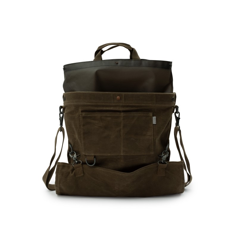 Thick Waxed Canvas Garden Bag Olive Green –...