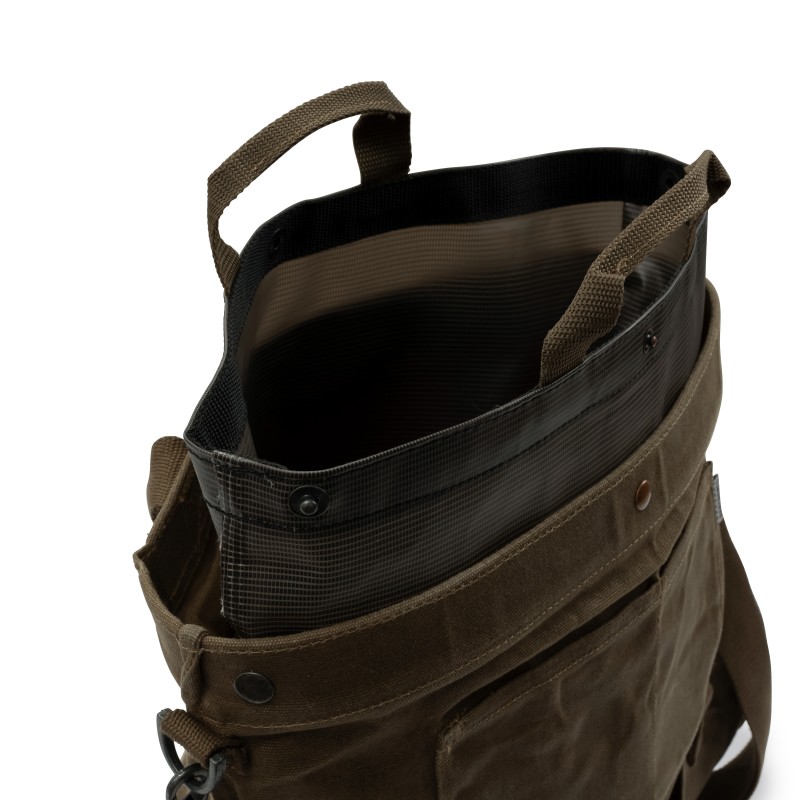 Thick Waxed Canvas Garden Bag Olive Green –...