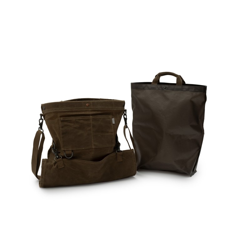 Thick Waxed Canvas Garden Bag Olive Green –...
