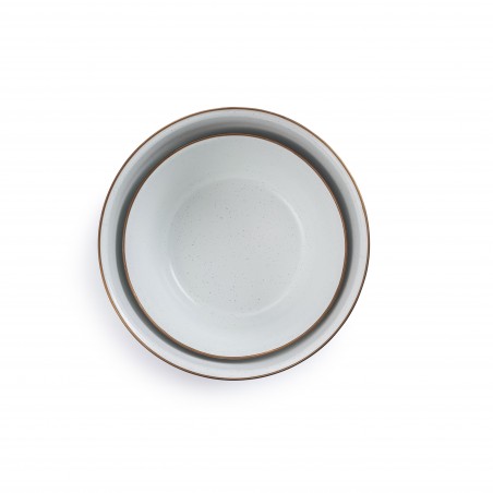 Set van 2 Saladeschalen Geëmailleerd Staal kleur Eierschaal – Barebones Living