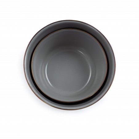 Set de 2 Saladiers Acier Emaillé couleur Grise  – Barebones Living