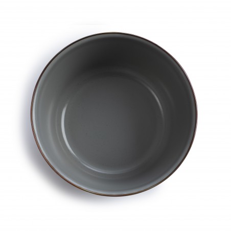 2er-Set Salatschüsseln aus emailliertem Stahl in Grau – Barebones Living
