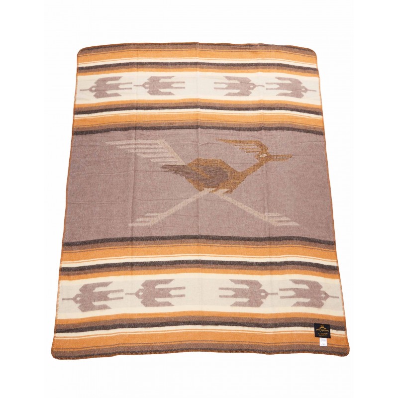 Decke Plaid 1969 Roadrunner Blanket Brown -...