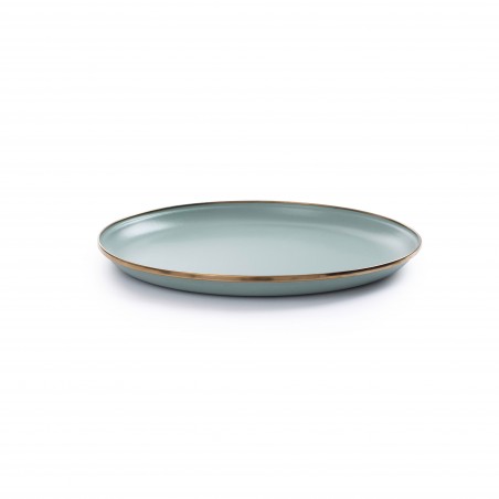 Large Mint Green Enamel Steel Plates – Barebones Living