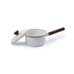 Enamel Steel Saucepan Eggshell Colour – Barebones Living 2