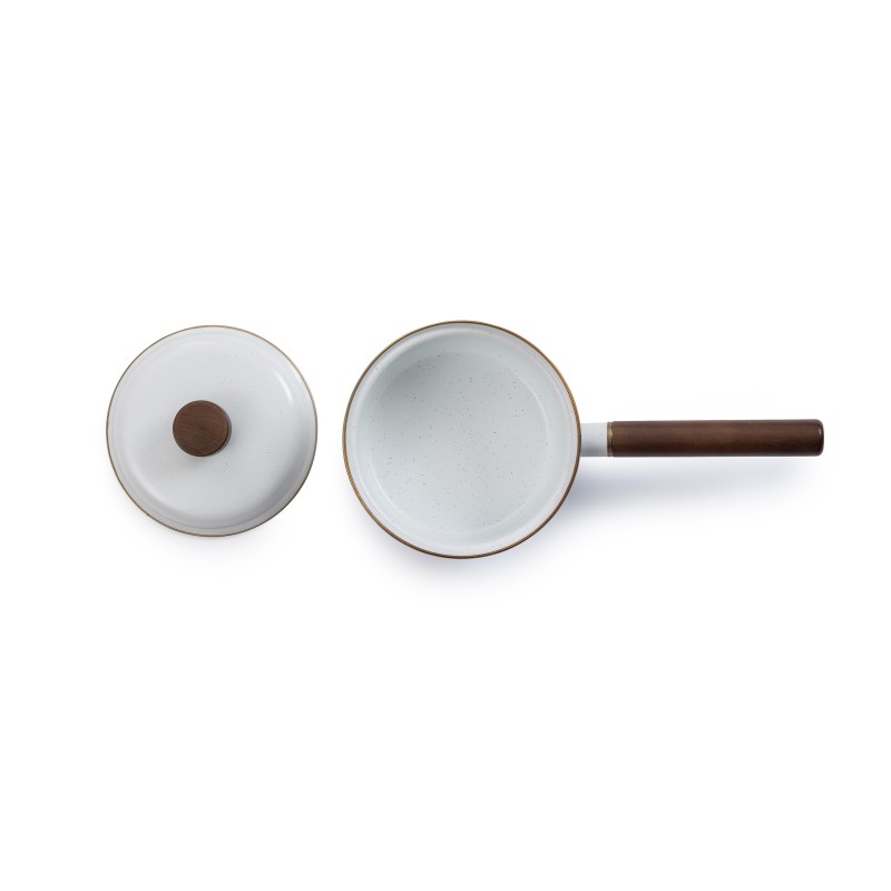 Enamel Steel Saucepan Eggshell Colour –...