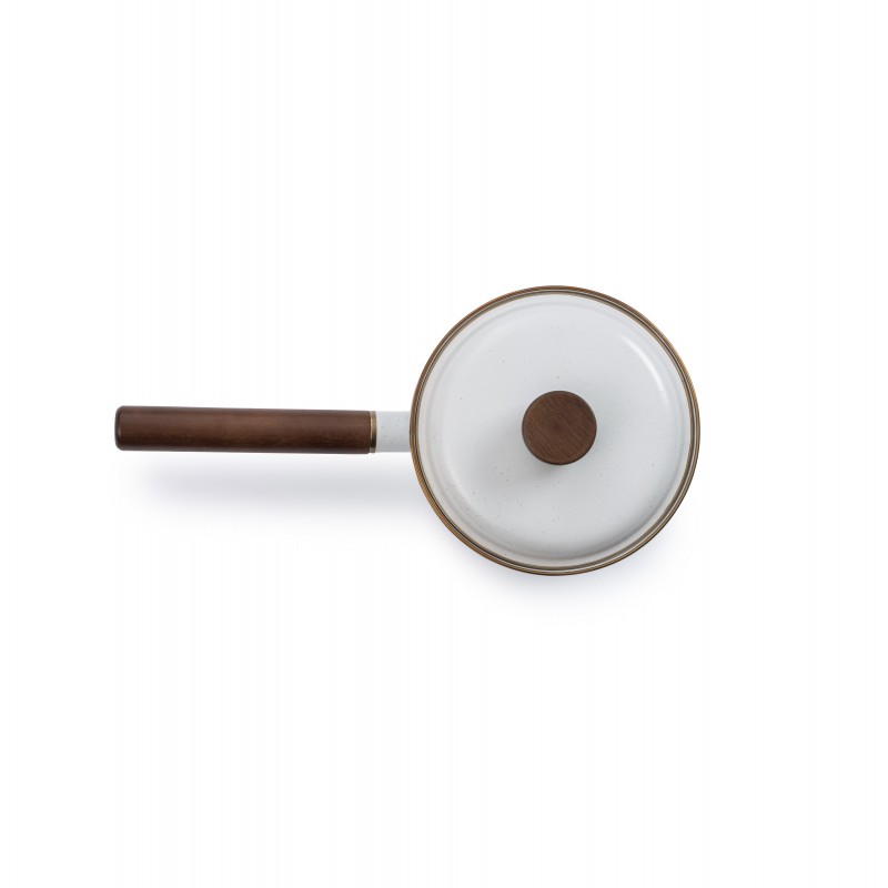 Enamel Steel Saucepan Eggshell Colour –...