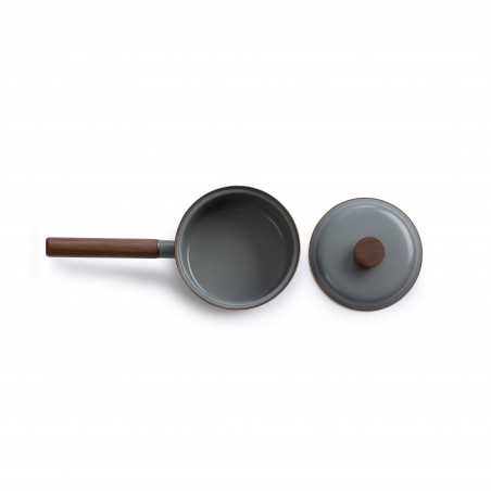 Enamel Steel Saucepan Dark Grey – Barebones Living