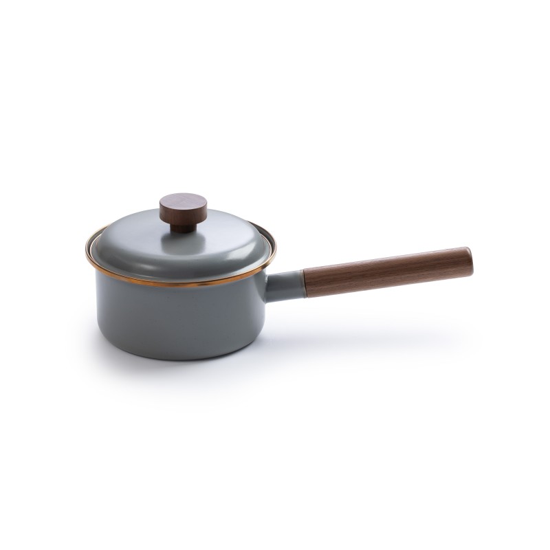 Enamel Steel Saucepan Dark Grey – Barebones Living