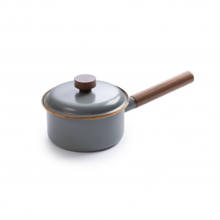Enamel Steel Saucepan Dark Grey – Barebones Living