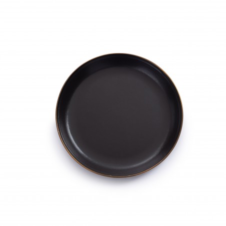 Small Enamel Steel Plates Charcoal Black – Barebones Living