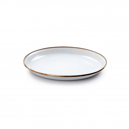 Small Enamel Steel Plates Eggshell Colour – Barebones Living