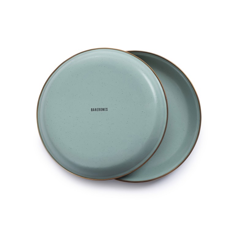 Small mint green enamel steel plates –...