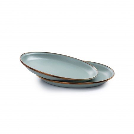 Small mint green enamel steel plates – Barebones Living