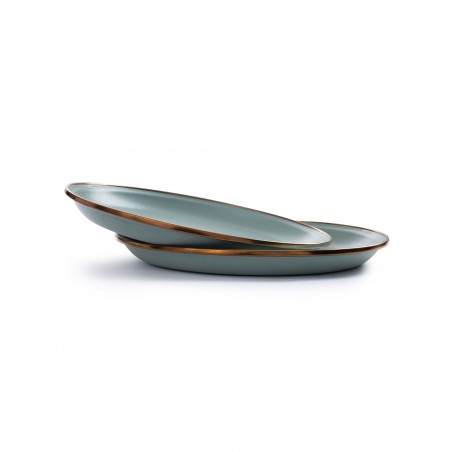 Small mint green enamel steel plates – Barebones Living