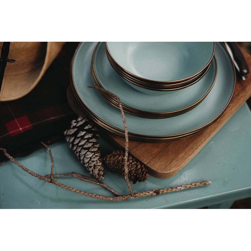 Small mint green enamel steel plates –...