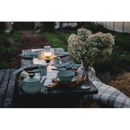Small mint green enamel steel plates – Barebones Living