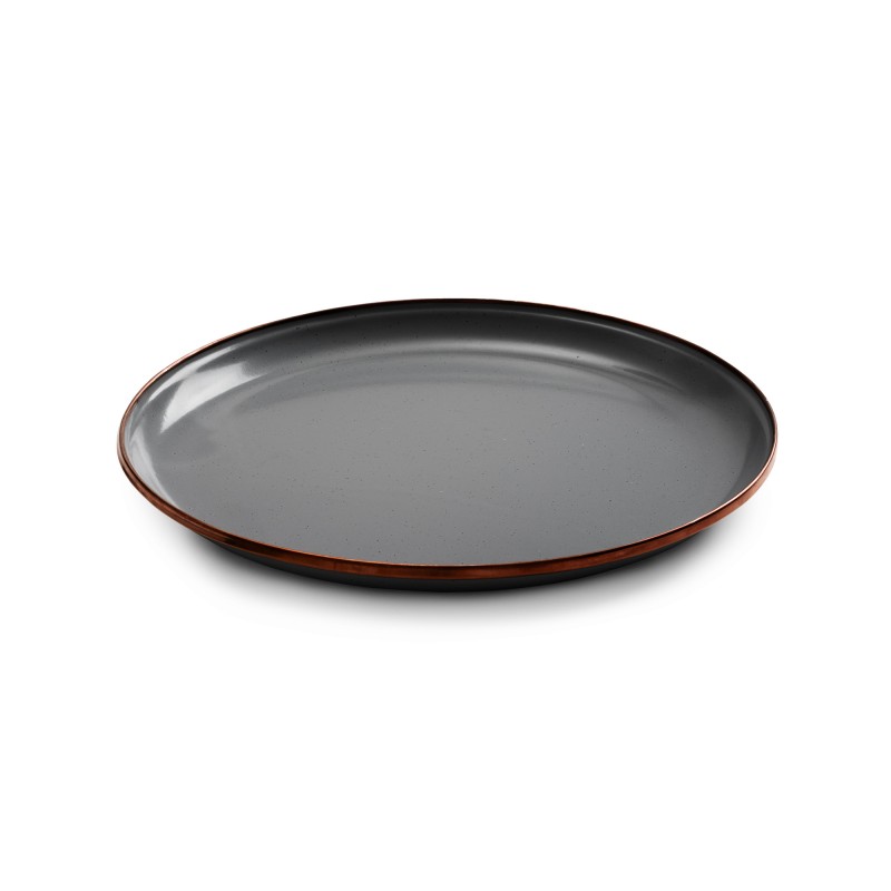 Small Enamel Steel Plates Grey – Barebones Living