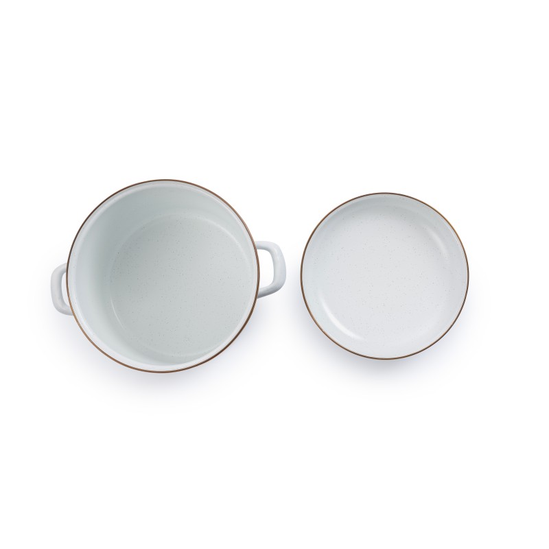 Enamel Steel Stockpot Eggshell Colour –...