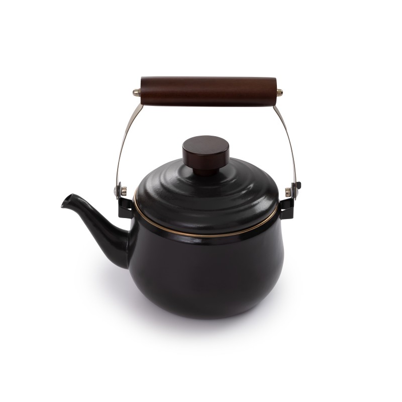 Enamel Steel Teapot Charcoal Black – Barebones...