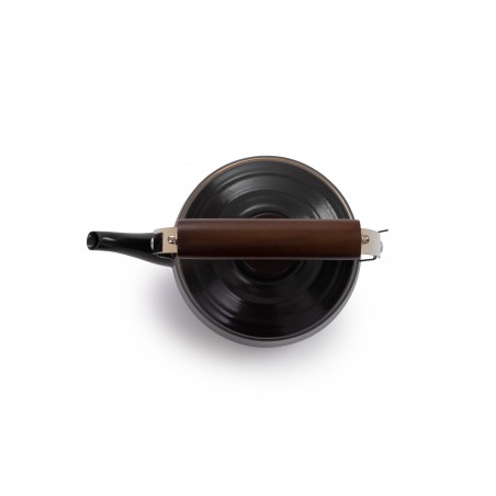 Enamel Steel Teapot Charcoal Black – Barebones Living