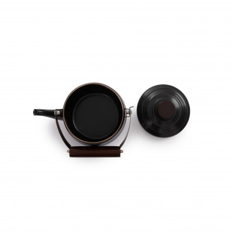 Enamel Steel Teapot Charcoal Black – Barebones Living