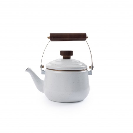 Theepot van geëmailleerd staal eierschaalkleur – Barebones Living