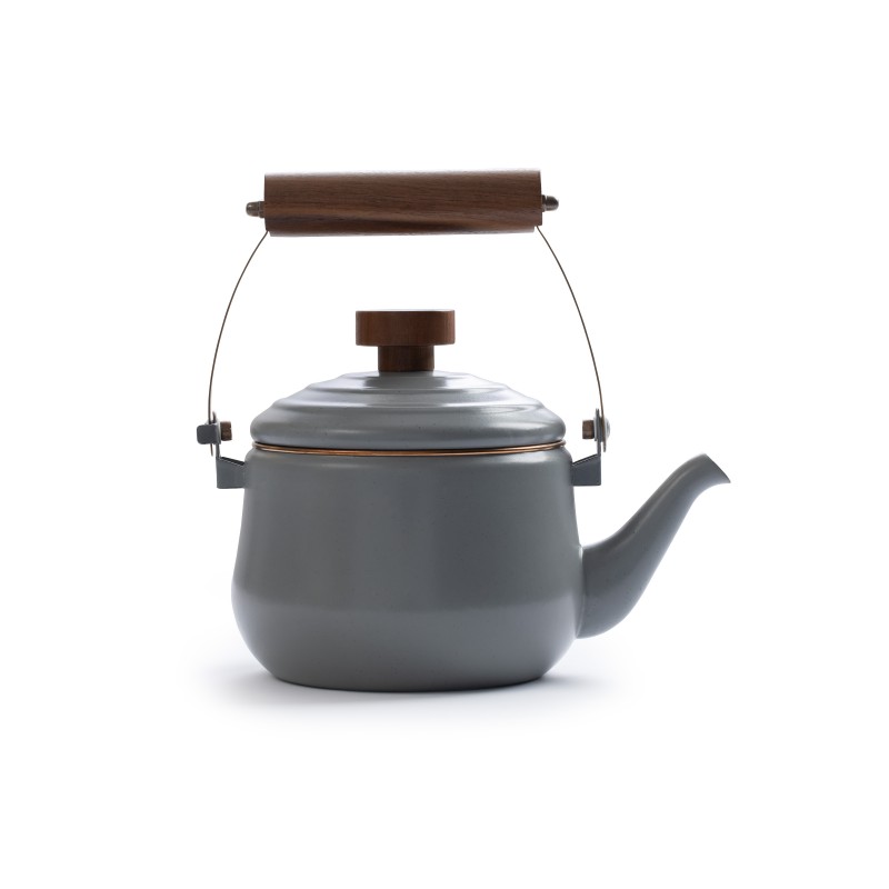 Enamel Steel Teapot Dark Grey – Barebones Living