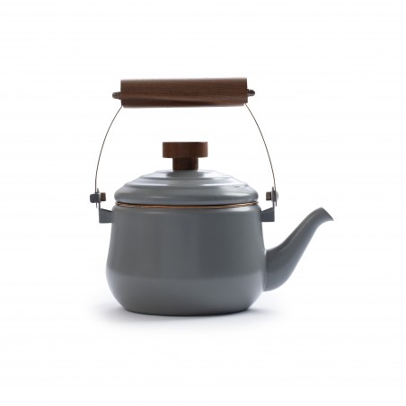Enamel Steel Teapot Dark Grey – Barebones Living