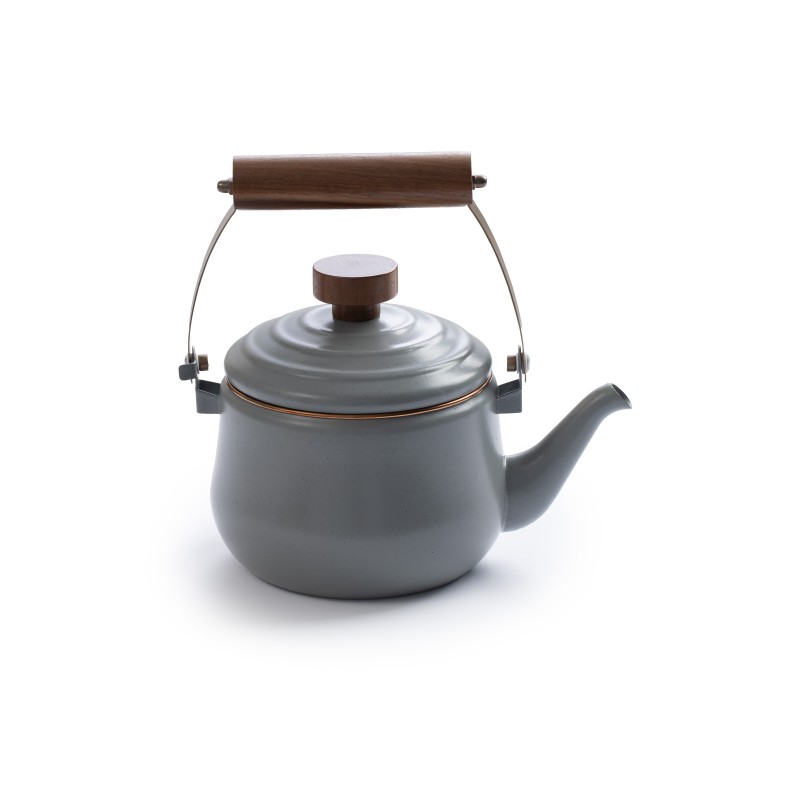 Enamel Steel Teapot Dark Grey – Barebones Living