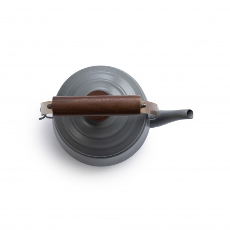 Théière en acier émaillé couleur gris foncé – Barebones Living