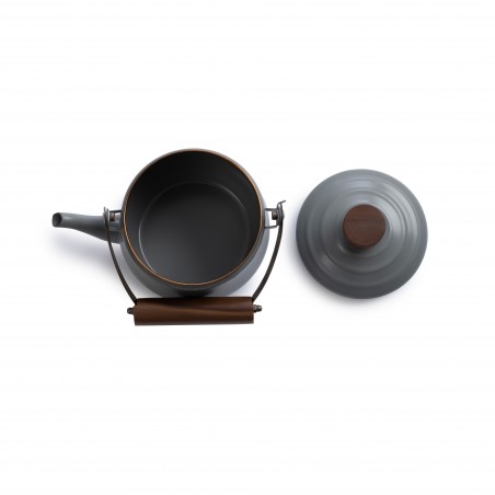 Enamel Steel Teapot Dark Grey – Barebones Living