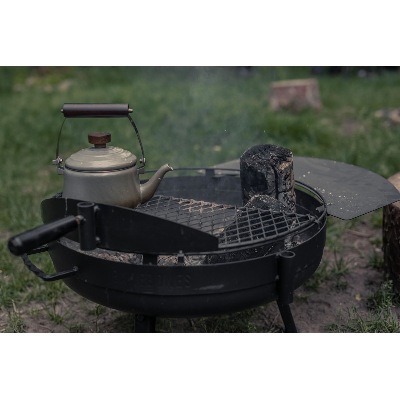 Théière en acier émaillé couleur gris foncé –...