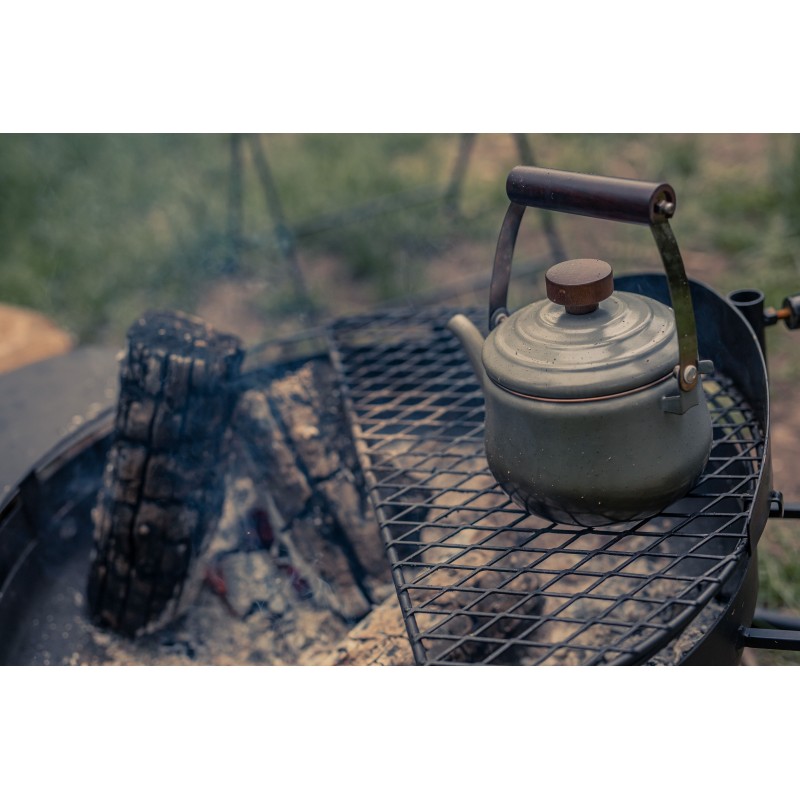 Theepot geëmailleerd staal kleur donkergrijs –...